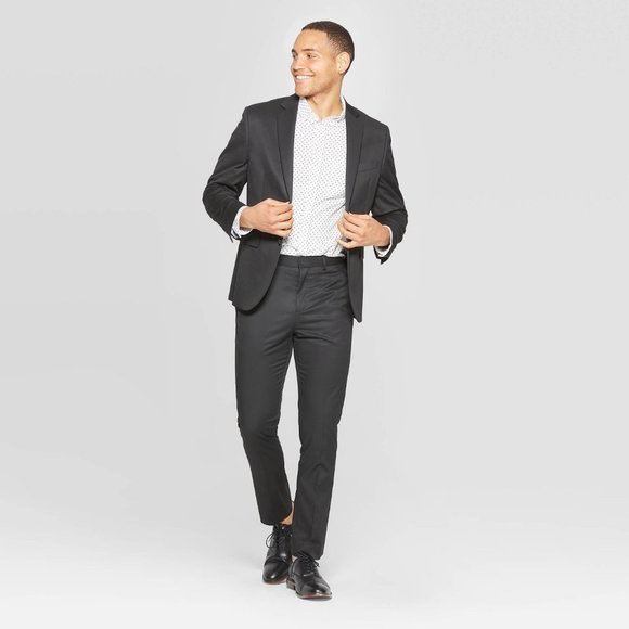 New 44R Charcoal Slim Dress Suit Jacket - Picture 5 of 11